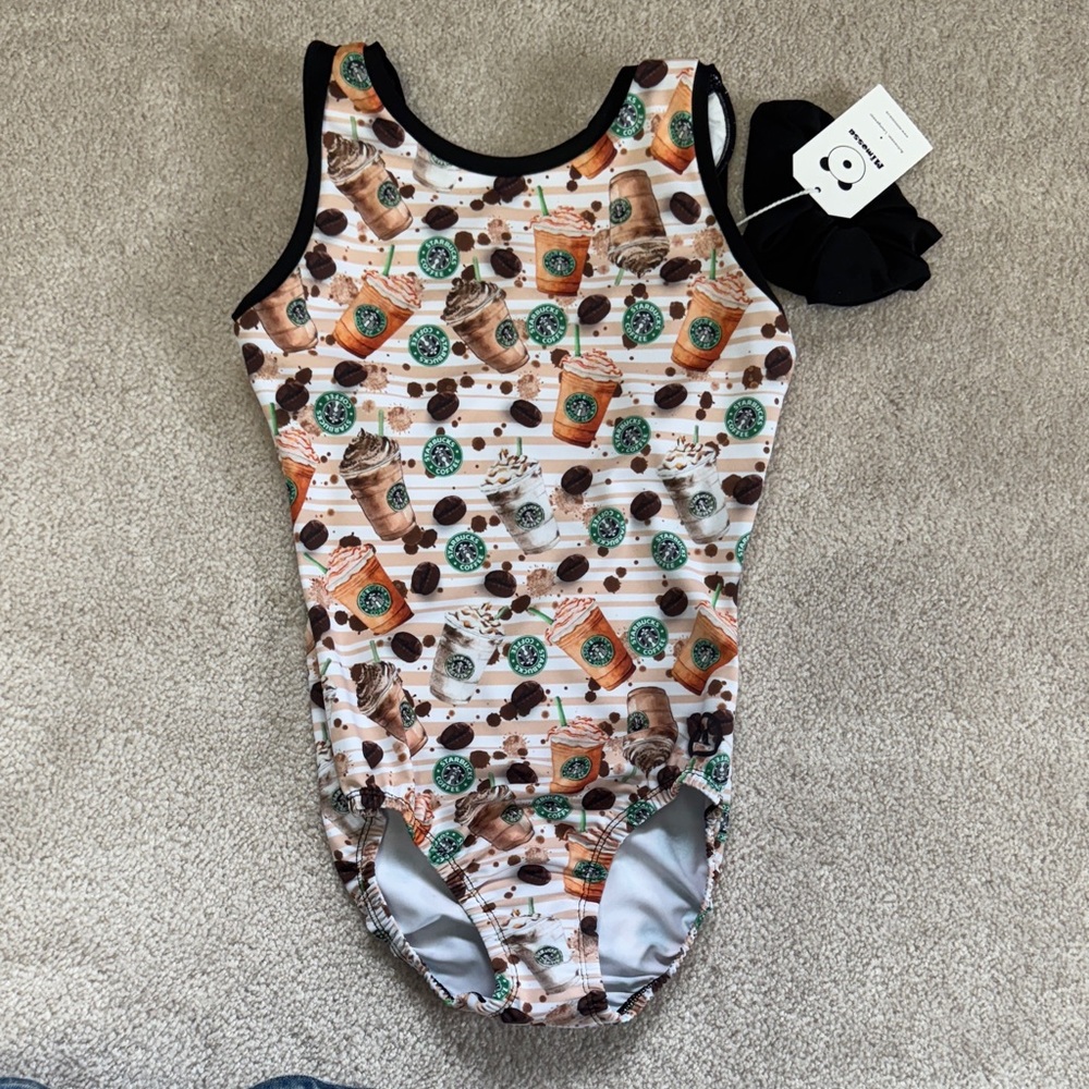Mimosa Starbucks gymnastics leotard